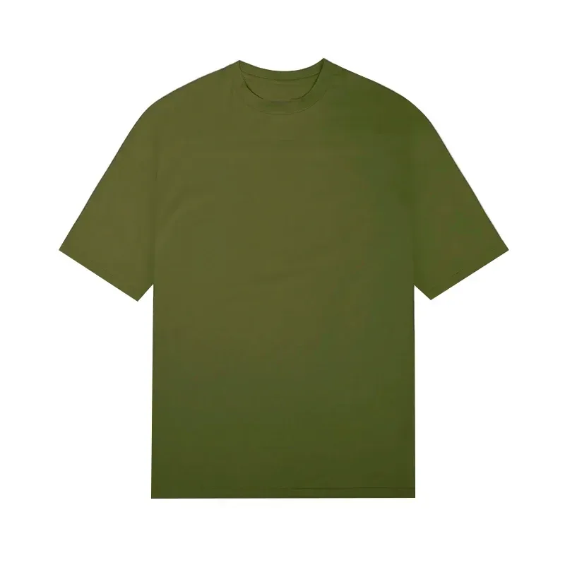 olive green oversized gym t-shirt laid flat