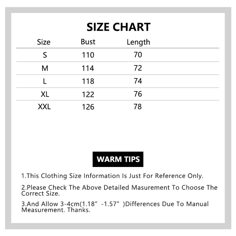 oversized gym t-shirt size chart with chest and length in cm