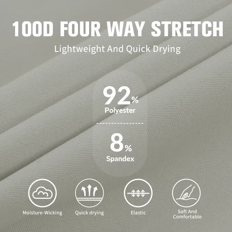 four way stretch fabric of the 2 in 1 gym shorts
