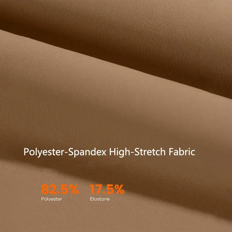 polyester and elastane stretch fabric of the skort