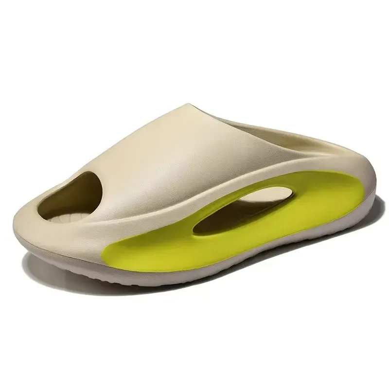 sand yellow eva platform slide on white