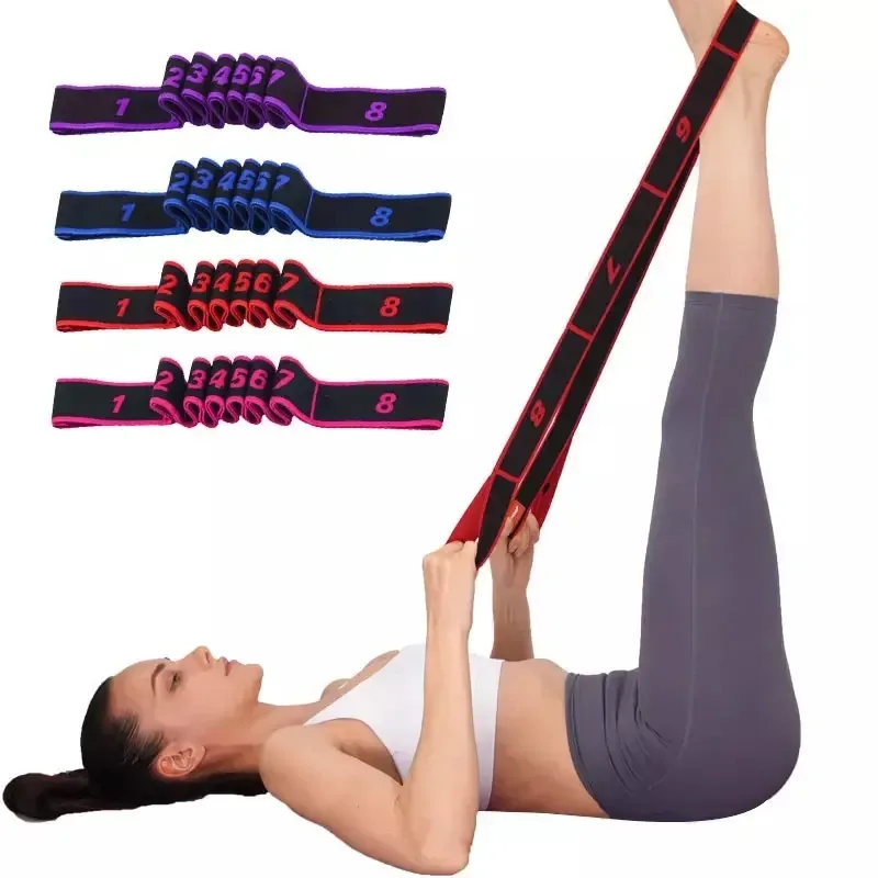 hamstring stretch with the elastic stretching strap